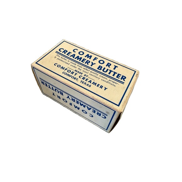 Comfort Creamery Other - Vintage One Pound Size Cardboard Butter Box Comfort Creamery Comfort Texas